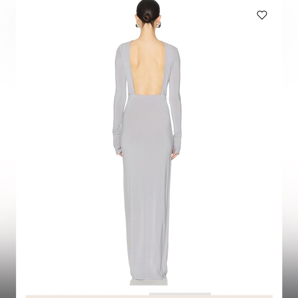 helsa Elegant Gray Long Sleeve Dress